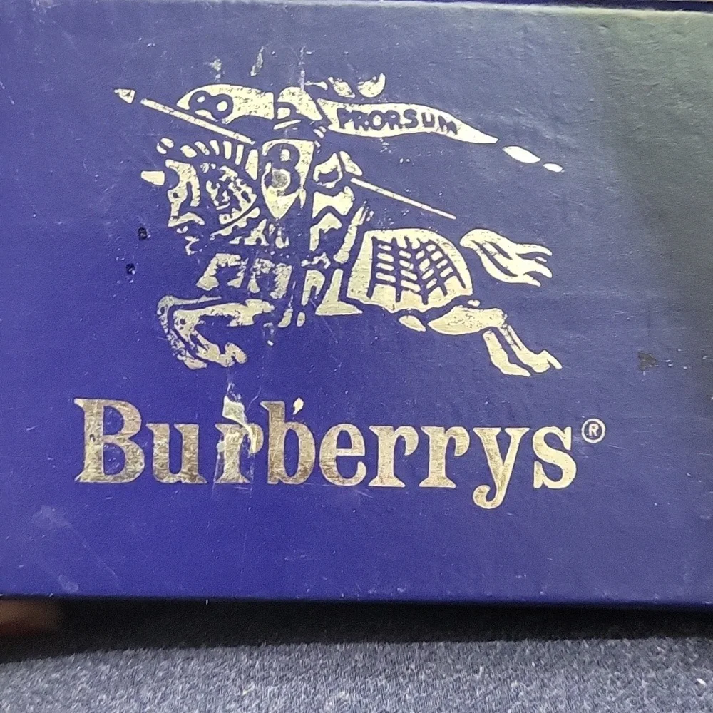 BURBERRYS VINTAGE 3PC CUFFLINKS IN BOX EUC